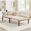 staronce Divano pieghevole in legno massello - Divano letto per ospiti e poltrona, multifunzionale Pull-Out Bed, salvaspazio per piccoli appartamenti, beige