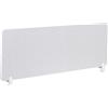Beliani Divisorio da scrivania Pet Pannello Acustico Tessuto fonoassorbente 160 x 50 cm Bianco Sporco