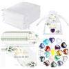 MQIAN Set di 24 bomboniere per Matrimonio, con Scritta in Lingua Tedesca Schön Das Du da Bist, Cuore Pietre, Regalo per Ospiti, Battesimo, Comunione, cresima