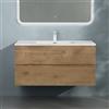 doporro Mobile Bagno Sospeso 80 cm con Lavabo e Cassetti Soft Close