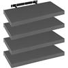 WOLTU Mensola da Parete, Mensola da Muro, Mensola in Legno MDF, set di 4, per Cucina, Bagno, Soggiorno, ecc RG9368dgr-4