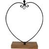 Generic Supporto per Terrario Sospeso in Ferro Base in Legno, Espositore per Ornamenti e Porta Globo di Vetro per Decorazioni Natalizie, Matrimonio e Casa, per Piante Aeree e Feste