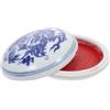 OHPHCALL Tampone Inchiostro Calligrafico Portatile Blu Scatola in Ceramica, Leggero e Tondo per Scrapbook e Graffiti su Tessuto