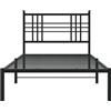 HEFZGDB Giroletto con Testiera in Metallo Nero 100x190 cm Struttura Letto Singolo Giroletto Matrimoniale Struttura Letto Matrimoniale Single Bed per Camera Da Letto Albergo Camera Degli Ospiti Dormitorio