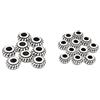 BBDMind 20 perline in argento Sterling a forma di ciambella in argento 925, distanziatori per braccialetto, perline da 5 mm, 6 mm e Argento, cod. ATF567