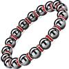 Apocalyptic-K Braccialetto magnetico in ematite, 6/8 mm, braccialetto magnetico con strass, antistatico, elimina l'elettricità statica,, 18.5 centimeters, Zirconio, Nessuna pietra preziosa