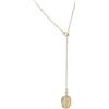 Remo Gammella Collana Saliscendi Donna Rosario Elegante Argento 925 con Medaglia Sacra Pendente e zirconi (Oro)