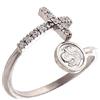 Holyart Anello regolabile argento 925 San Pio 20 mm