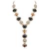 EVER FAITH Collana da donna, stile vintage, stile retrò, a forma di Y, stile bohémien, etnico, Multi Color Beaded Statement Choker Collane Bohemian gioielli nero antico tono oro, Metallo