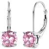 DOCHAIS Moissanite Orecchini Donna Argento 925 0.5ct-1.0ct Brillante Oro Bianco Orecchini Punto Luce Regalo Donna Compleanno M