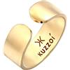 Kuzzoi Anello da uomo largo in argento sterling 925 placcato oro, anello da uomo in argento (8 mm) con anello aperto, anello a fascia per uomini di misura 60-66, 0607651422, 66.0000, Argento sterling