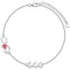 PROESS 444 Bracciale da donna in argento sterling 925 con angelo numero 444