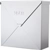 nach mb-6300slv Chicago argento stile industriale Mailbox - montaggio a parete, argento, 25,4 x 25,4 x 10,2 cm
