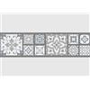 AG Design Bordura Autoadesiva Patchwork Grigio, AWB 8460 | Decorazione Impermeabile per Pareti, Mobili, Carte da Parati, Rivestimenti Murali, Pellicola | Larghezza 500 x Altezza 13,8 cm