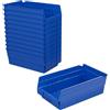 Akro-Mils 30130 Plastic Shelf Bins, Heavy Duty Storage Bins for Garage, Closet, and Drawer Organization, 30.48 cm x 16.51 cm x 10.16 cm, Blue, 12-Pack