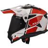 LS2, Casco Moto Cross PIONEER II HILL Gloss White Red, M