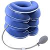 EUBSWA Estensore Collo Gonfiabile per Trazione Cervicale - Collare per Trazione Cervicale Gonfiabile, Design di allungamento a 3 strati, Supporto mento e collo, Sollievo istantaneo dal dolore (Blu)