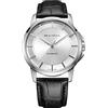 Sea Gull SEA-GULL Orologio Automatico Meccanico da Uomo Seagull Ufficiale Vero Semplice da Business Impermeabile con Vetro Zaffiro, Bianco/Nero, Cinturino