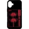 Red Spider Lily Flower Manga Aesthetic A Custodia per iPhone 16 Plus Ragno Giglio Giapponese Gotico Anime Art Harajuku Fiore Otaku