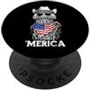 Merica USA Patriotic Cute Funny 4th of J Occhiali da sole a bandana con meduse oceano mare bandiera americana PopSockets PopGrip Adesivo