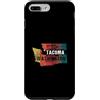 KAEDAM Gifts: Washington Cities Custodia per iPhone 7 Plus/8 Plus Souvenir grafico originale con mappa dello stato di Tacoma Washington in stile retrò