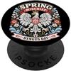 Patriotic Slavic Heritage Folk Art Graph Primavera Mischief Dyngus Day Polacco Aquila Grafica Incoronata PopSockets PopGrip Adesivo