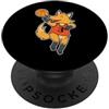 animal basketball sport basket hall drib Fox gioca a basket PopSockets PopGrip Adesivo