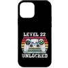 Vintage Gamer Birthday Milestone Apparel Custodia per iPhone 12 mini Livello 22 Sbloccato Divertente 22° Compleanno Gamer Vintage Retro