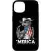 Merica USA Patriotic Cute Funny 4th of J Custodia per iPhone 13 Bandana con bandiera americana Dragon Fantasy Magic, fantastico cappello da cowboy