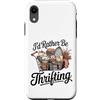 id rather be thrifting car boot Custodia per iPhone XR id piuttosto essere parsimonioso Vintage Shopping Amante dell'usato divertente
