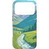 Sacred Universe Designs Custodia per iPhone 17 Pro Scenic Mountain Valley Stream Design Natura Arte Escursione all'aperto