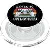 Vintage Gamer Birthday Milestone Apparel Livello 30 Sbloccato Divertente 30° Compleanno Gamer Vintage Retro PopSockets PopGrip per MagSafe
