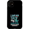 Cervical Cancer Awareness Teal Ribbon Ap Custodia per iPhone 11 Teal For Sister In Law Cervicale Cancer Awareness Dinosaur