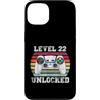 Vintage Gamer Birthday Milestone Apparel Custodia per iPhone 13 Livello 22 Sbloccato Divertente 22° Compleanno Gamer Vintage Retro