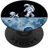 Astronaut Walk Studio Astronauta che cammina cane sulla luna Space Dogs Lover PopSockets PopGrip Adesivo