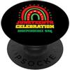 Ebony Fuller Shopp Juneteenth Patriotic Rainbow Uomini Donne Bambino Ragazzi Ragazze PopSockets PopGrip Adesivo