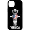 Merica USA Patriotic Cute Funny 4th of J Custodia per iPhone 14 Plus FSM Pastafari Bandiera Americana Occhiali Da Sole Cappello Da Cowboy