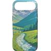 Sacred Universe Designs Custodia per iPhone Air Scenic Mountain Valley Stream Design Natura Arte Escursione all'aperto