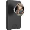 Whimsical Bibliophile Animal Lettering G Trama Twist Possum Book Club Reader Graphic Reading Stack PopSockets PopWallet per MagSafe