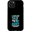 Cervical Cancer Awareness Teal Ribbon Ap Custodia per iPhone 11 Pro I Wear Teal For My Aunt Cervicale Cancer Awareness Dinosaur