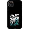 Cervical Cancer Awareness Teal Ribbon Ap Custodia per iPhone 11 Pro Max La mia storia non è ancora finita consapevolezza del cancro cervicale