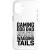 Dog Father Gamer Pup Lover Custodia per iPhone 16 Gioco Cane Papà Vittoria Schermo E Scodinzolante Code