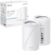 TP-Link WiFi 7 Deco BE68(2-pack) Mesh WiFi, BE14000Mbps Tri-Band, Canali 320 MHz, Porta Ethernet 10 Gbps, Alexa, Funziona con Qualsiasi ISP e Modem, MLO, 2 Pezzi
