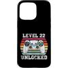 Vintage Gamer Birthday Milestone Apparel Custodia per iPhone 15 Pro Max Livello 22 Sbloccato Divertente 22° Compleanno Gamer Vintage Retro