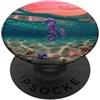 Purple Seahorse Accessories Viola Cavalluccio marino Ocean Accessori per telefono Beach Sea Art PopSockets PopGrip Adesivo