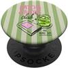 Animal Print Cute And Fun Girlie Green Fun Matcha Book Club PopSockets PopGrip Adesivo