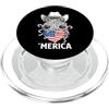 Merica USA Patriotic Cute Funny 4th of J Flying Spaghetti Monster Pastafari FSM Bandiera Americana Bandana PopSockets PopGrip per MagSafe