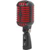 EasyByMall Microfono vocale dinamico retrò vintage - Super-cardioide per esibizioni dal per vivo e registrazione in studio, microfono classico swing karaoke (nero)