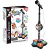 Generico Microfono Karaoke Per Bambini Con Piedistallo,Piedi Di Microfono Per Bambini,Macchina Karaoke Con Luminos,Altoparlante Giocattolo Portatile Con LED Da Palco
