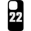 NUMBERED SPORTS ATHLETIC TEAM JERSEY DOU Custodia per iPhone 14 Pro NUMERO 22 MAGLIA SPORTIVA 22 ANNO 2 ANTERIORE E POSTERIORE